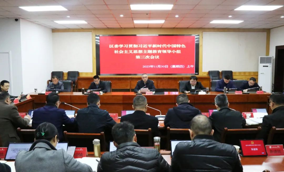 区委主题教育领导小组第三次会议召开